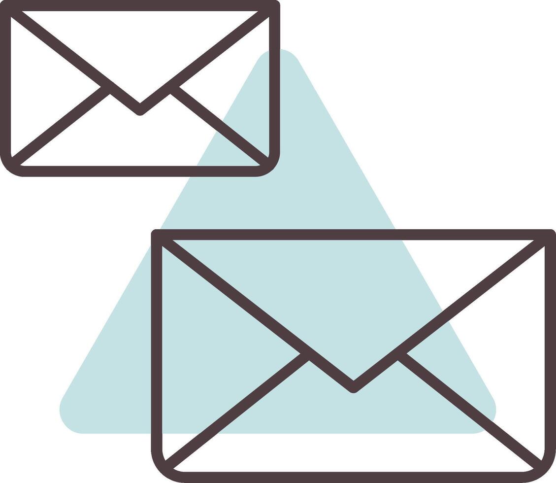 correo electrónico línea forma colores icono vector