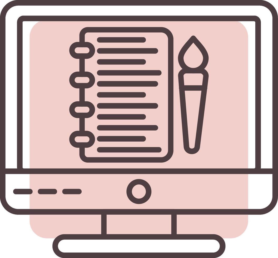 Sketchbook Line  Shape Colors Icon vector
