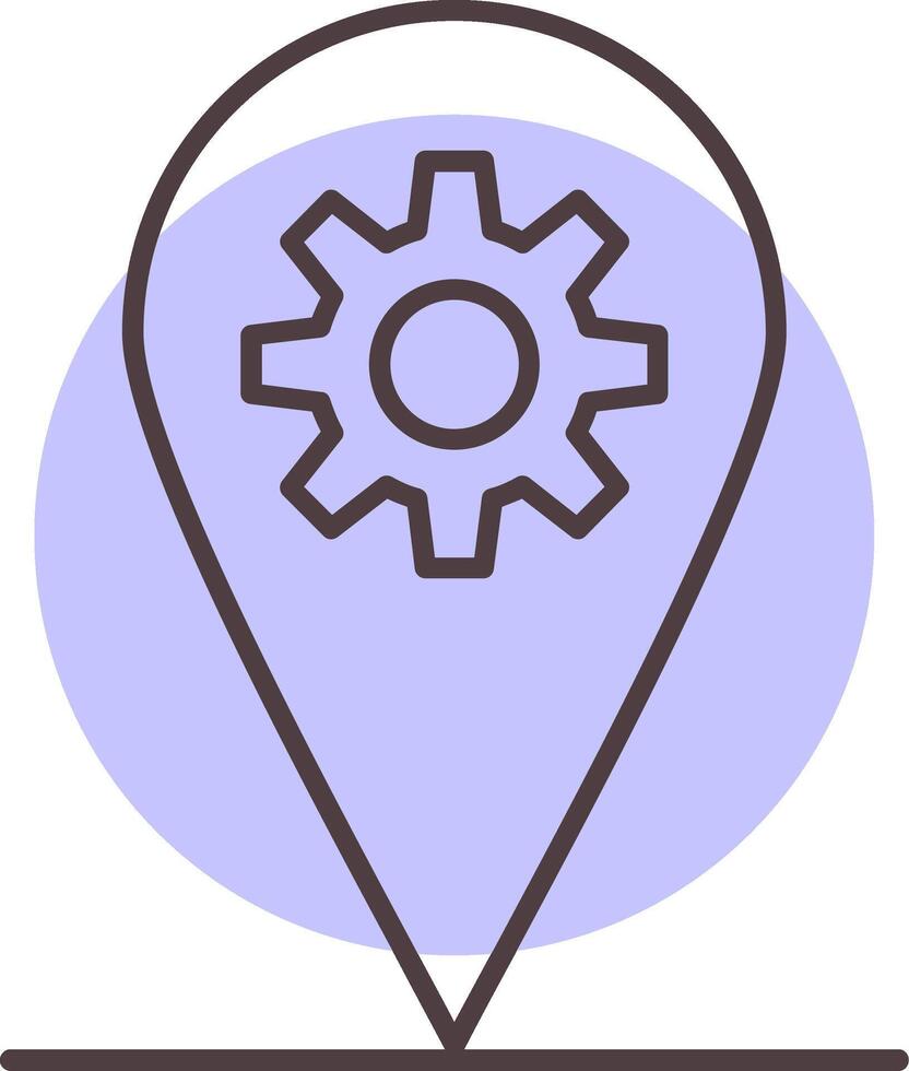 Localization Line  Shape Colors Icon vector