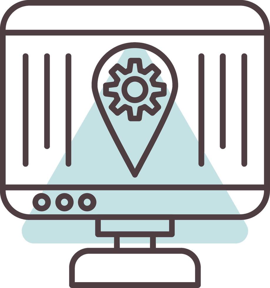Localization Line  Shape Colors Icon vector