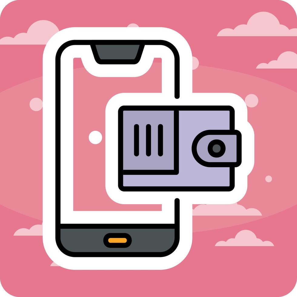 Mobile Wallet Vecto Icon vector