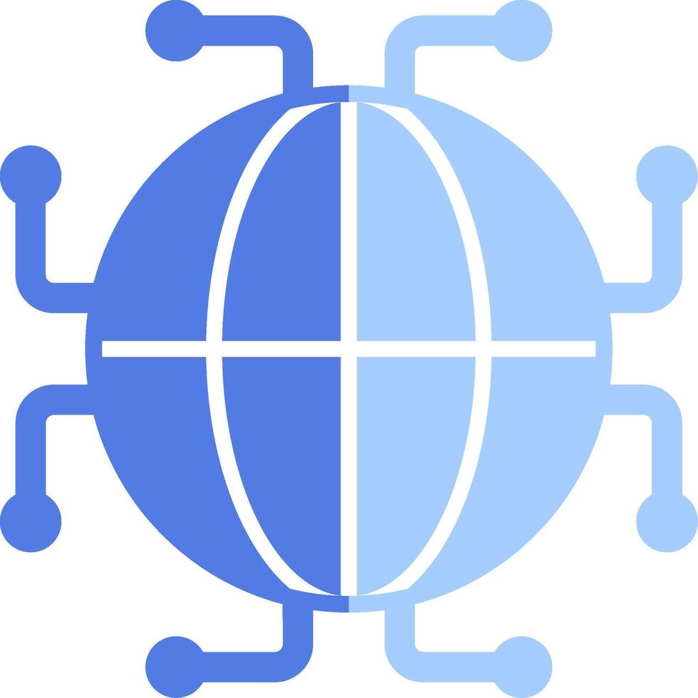 Digtal World Vecto Icon vector