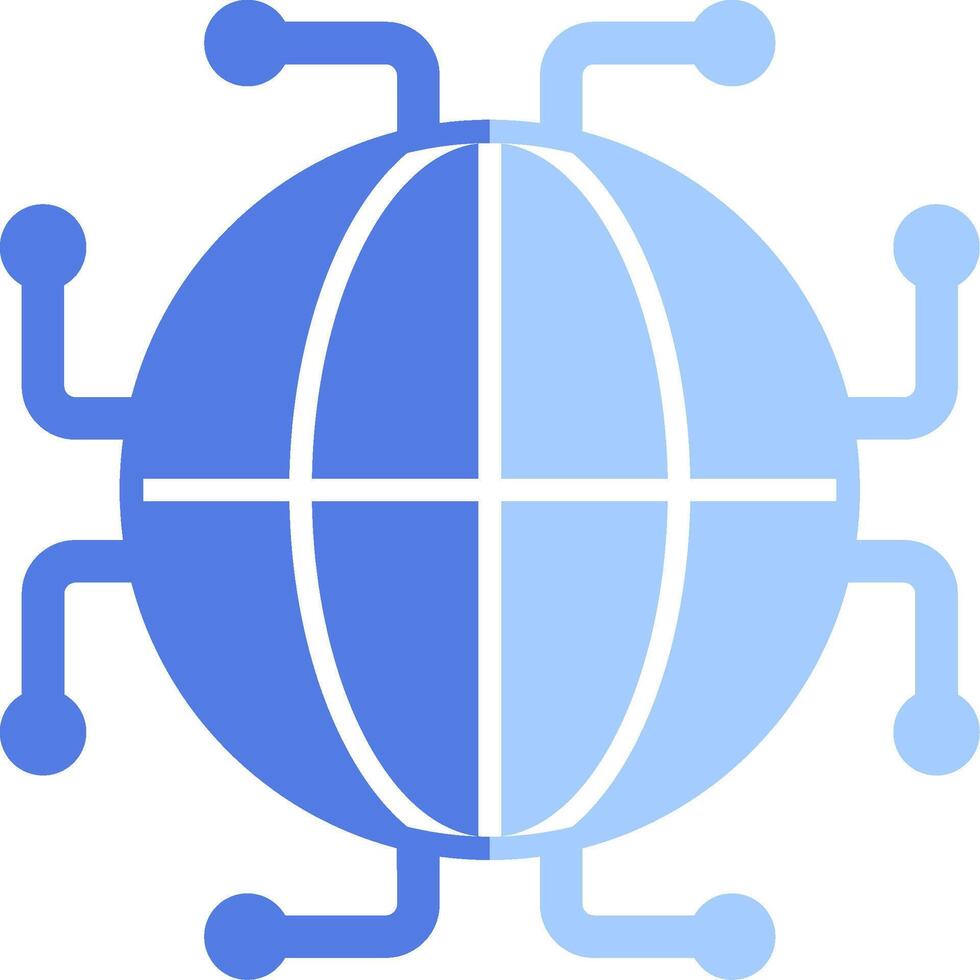 Digtal World Vecto Icon vector