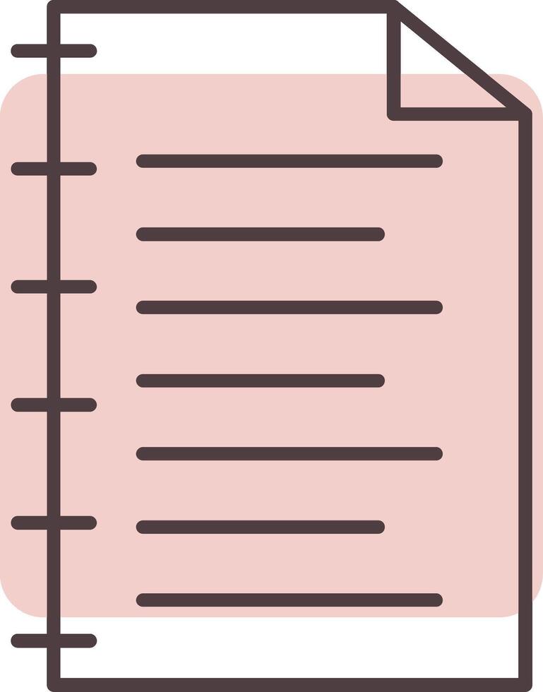 Notebook Line  Shape Colors Icon vector