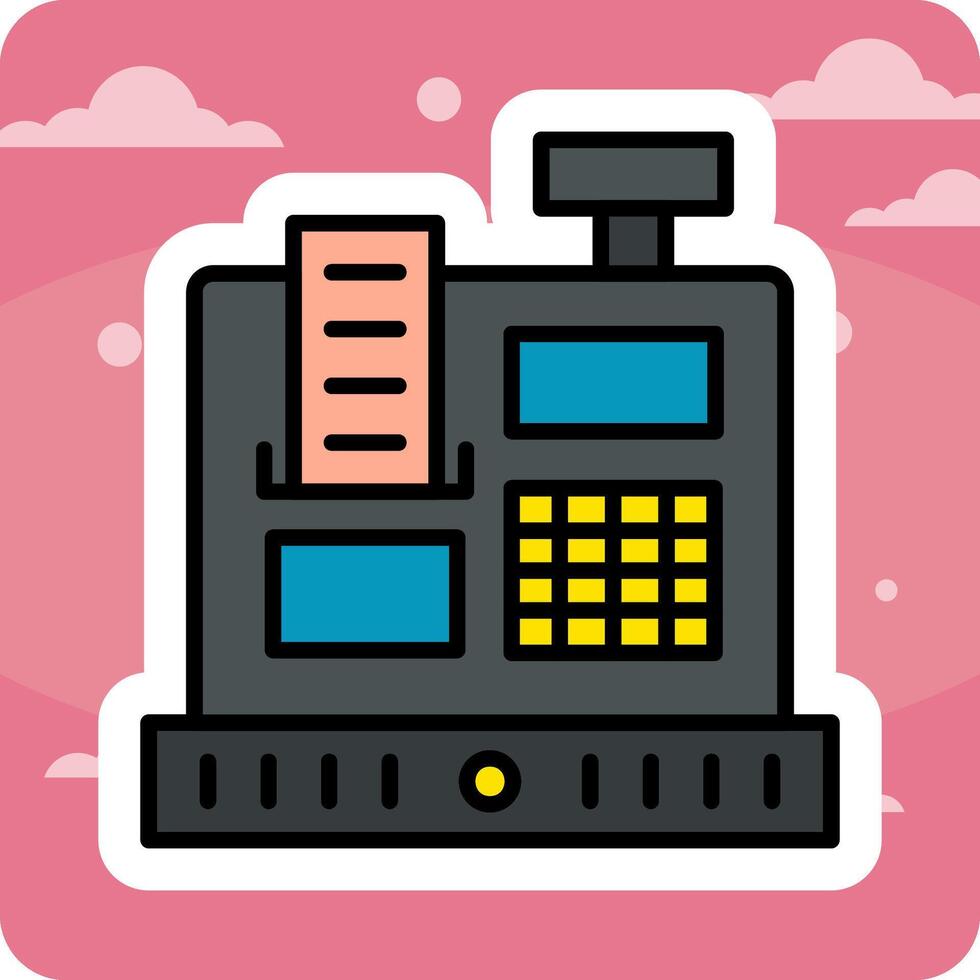 Cashier Machine Vecto Icon vector