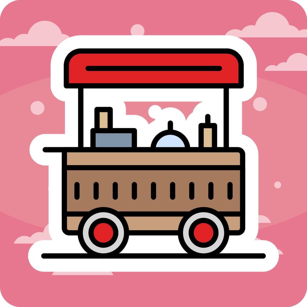 Food Cart Vecto Icon vector