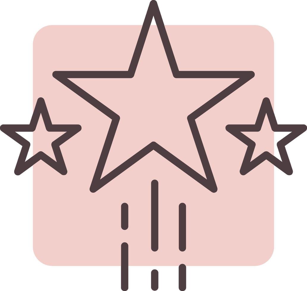 Star Line  Shape Colors Icon vector