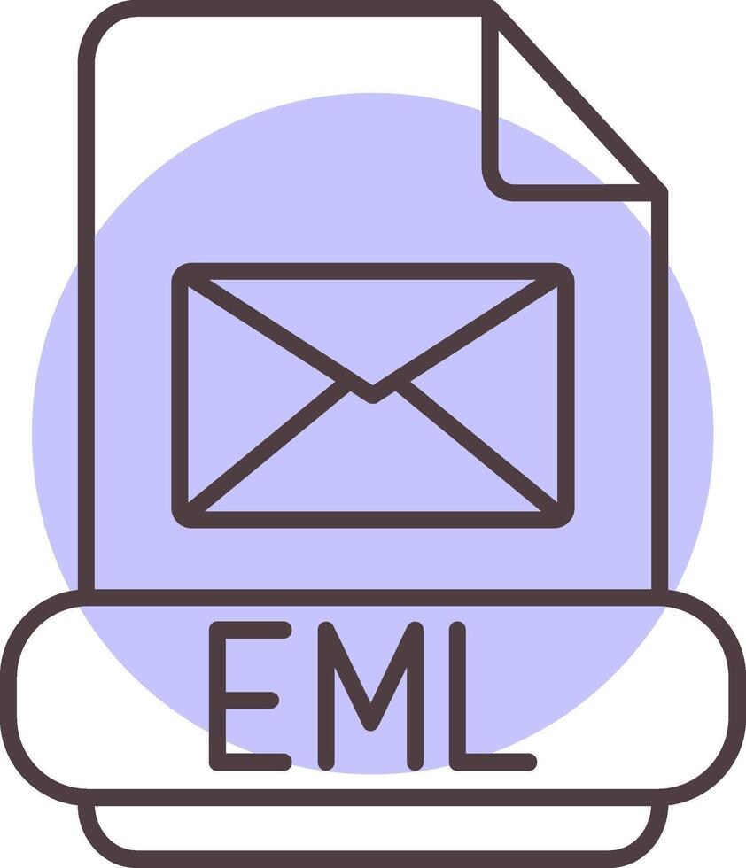 eml línea forma colores icono vector