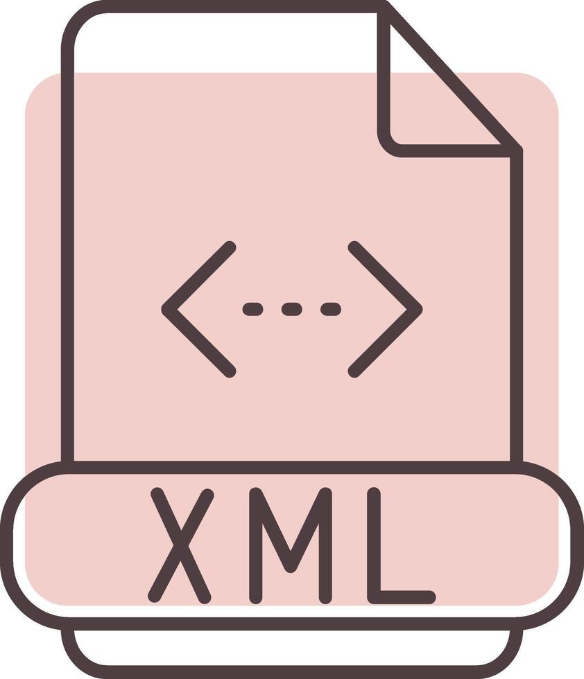 Xml Line  Shape Colors Icon vector