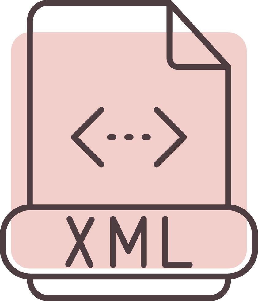 Xml Line  Shape Colors Icon vector