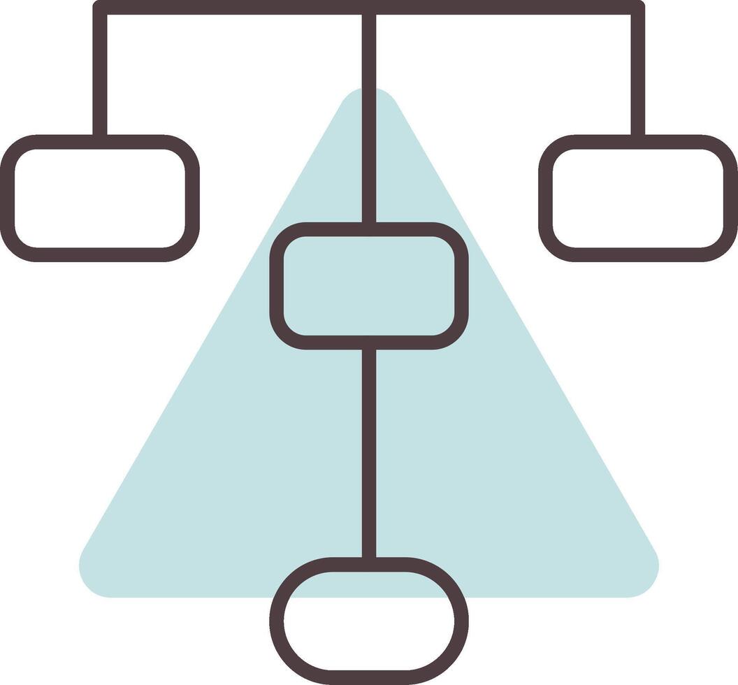 Hierarchical Structure Line  Shape Colors Icon vector