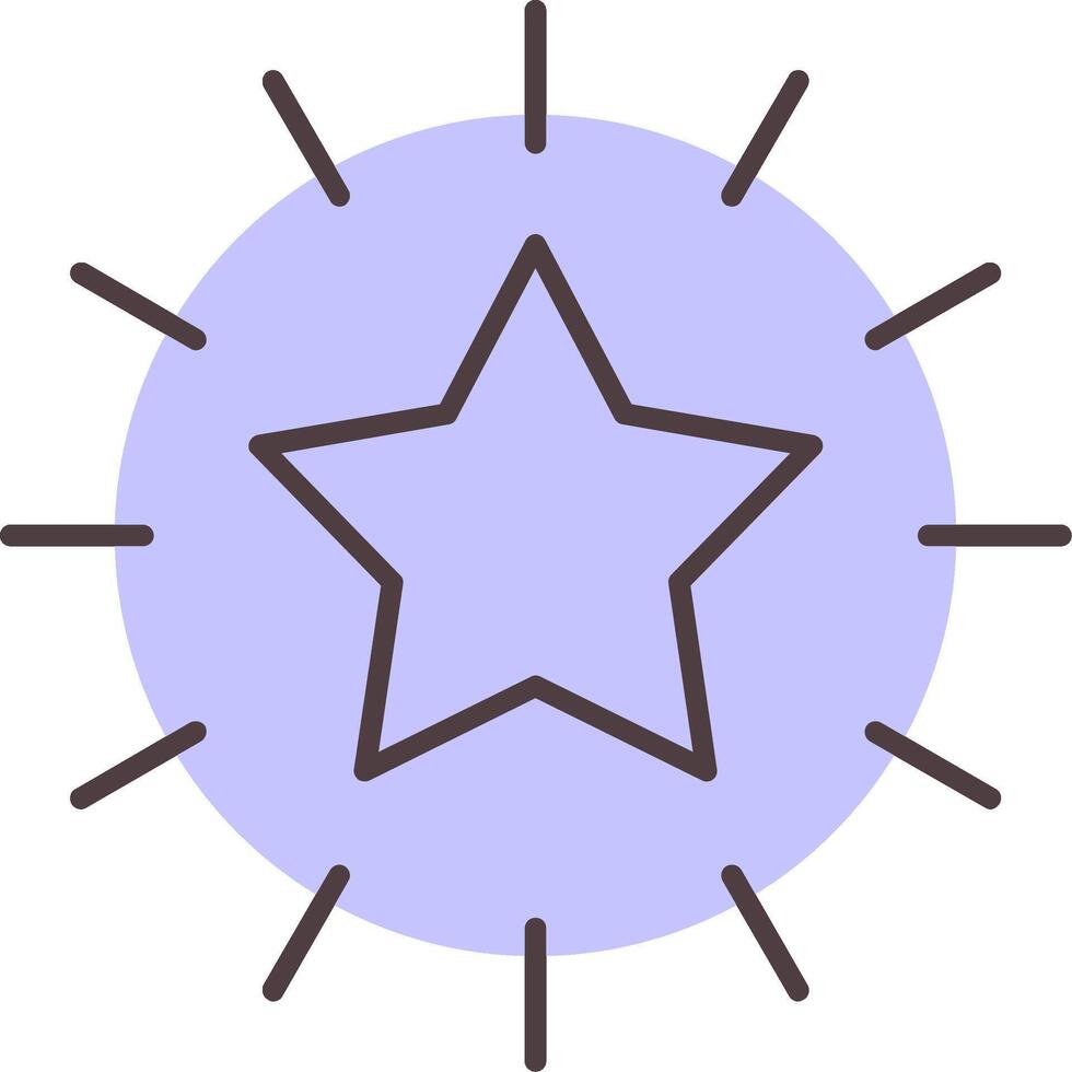 Star Line  Shape Colors Icon vector