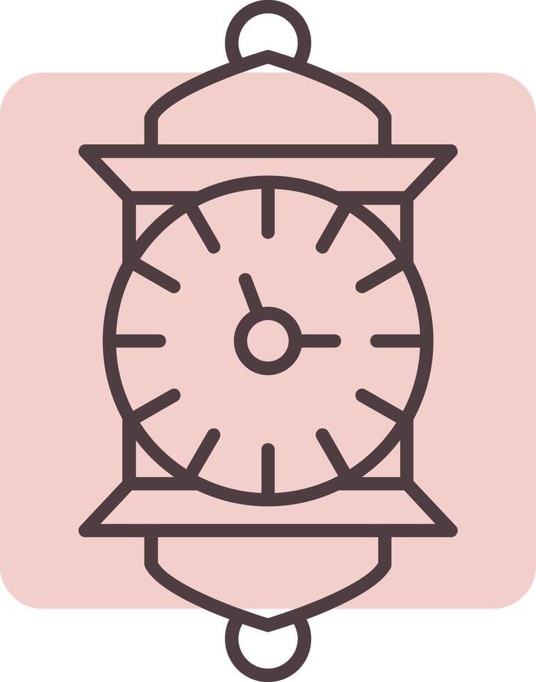 Clock Line  Shape Colors Icon vector