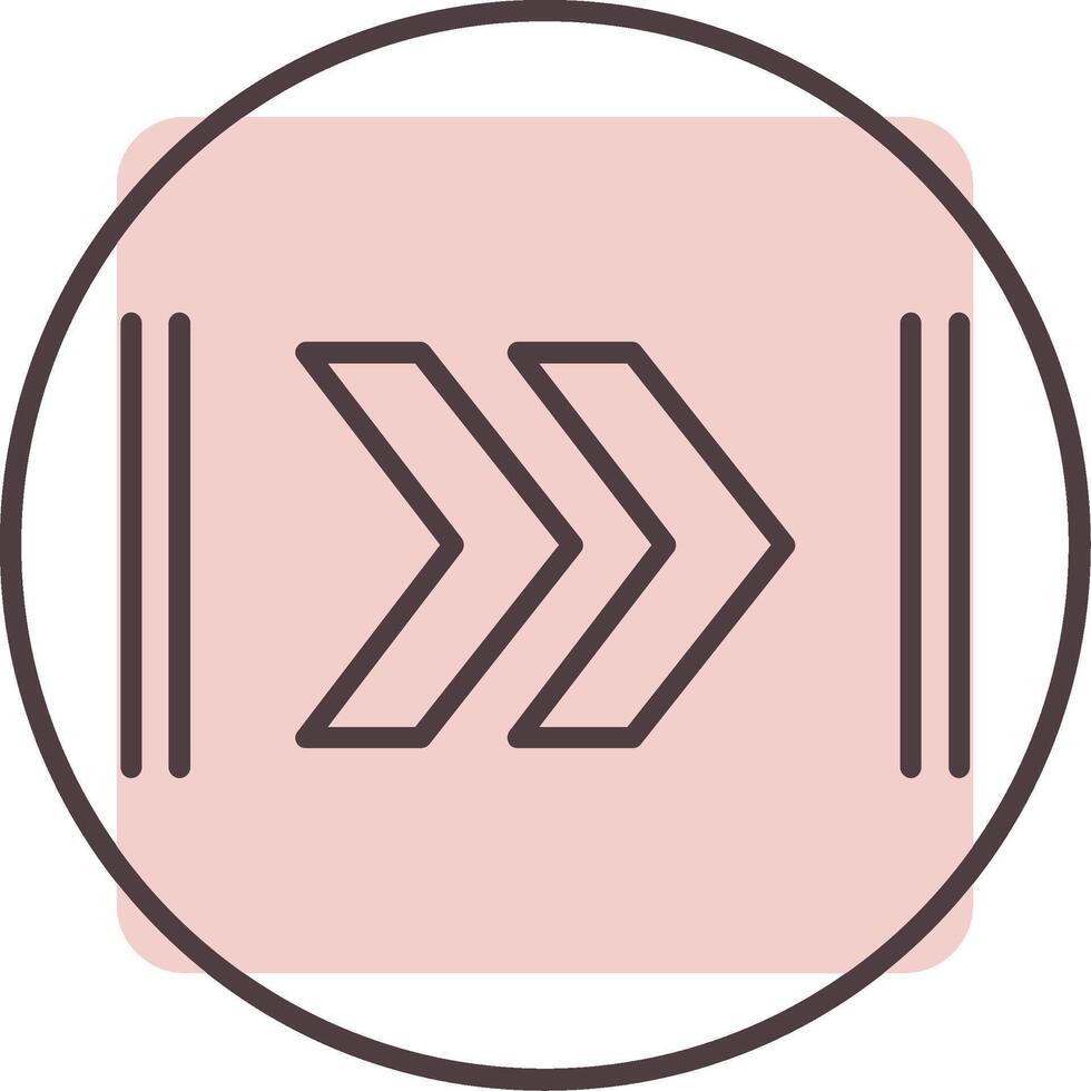 Fast Forward Line  Shape Colors Icon vector