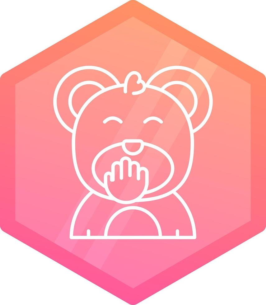 Blush Gradient polygon Icon vector