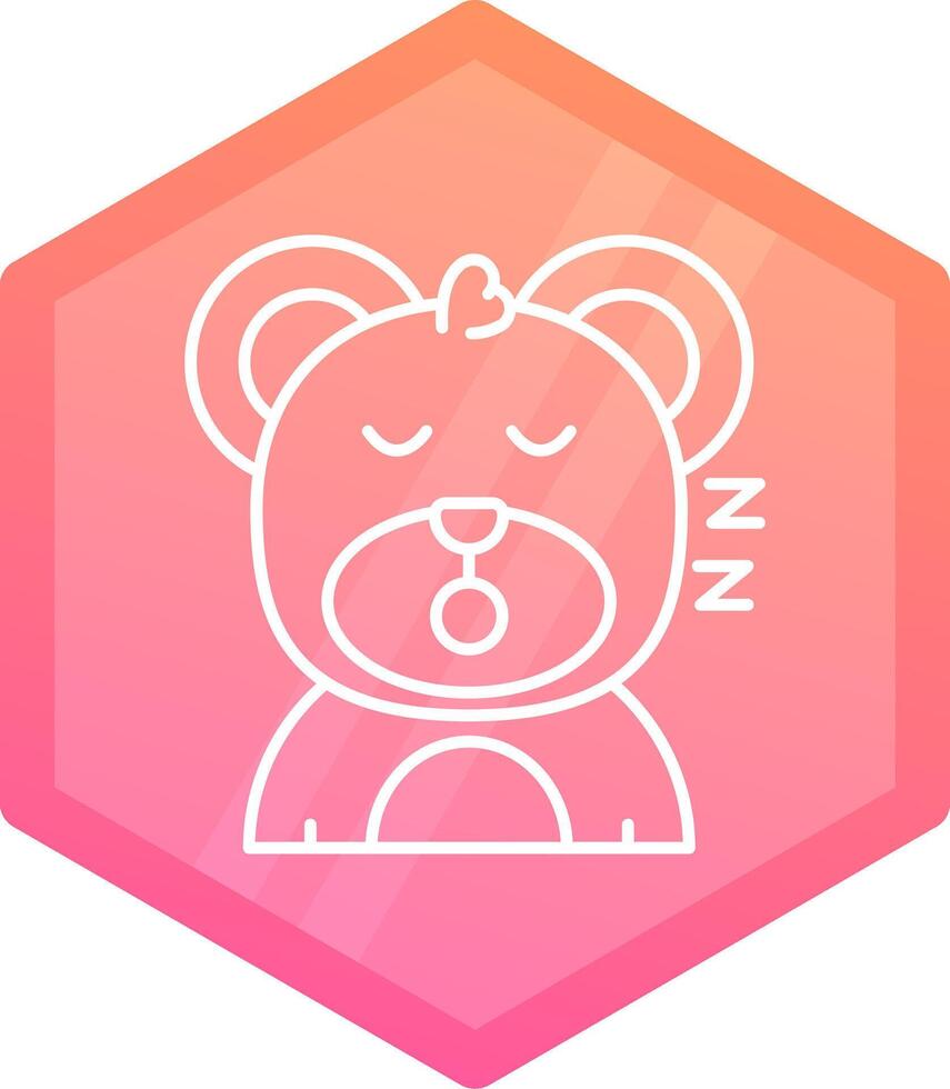 Sleep Gradient polygon Icon vector