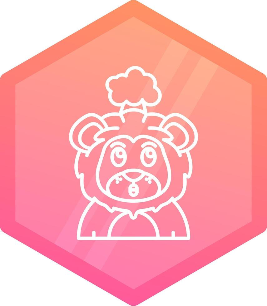 Exploding Gradient polygon Icon vector
