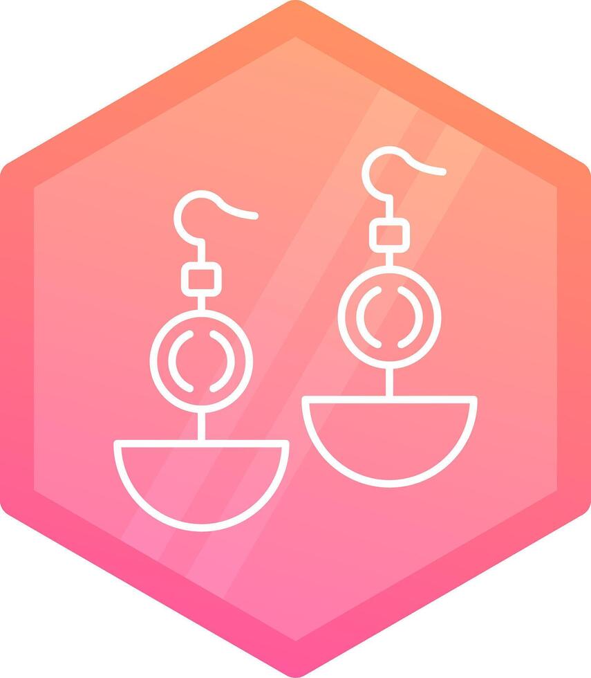 Earrnings Gradient polygon Icon vector