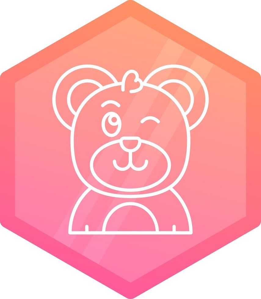 Wink Gradient polygon Icon vector