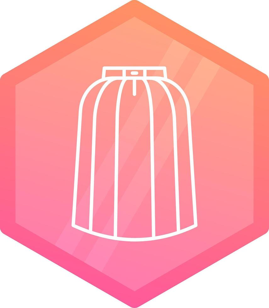 Long skirt Gradient polygon Icon vector