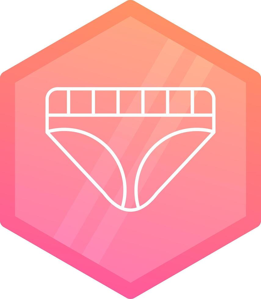 Underwear Gradient polygon Icon vector