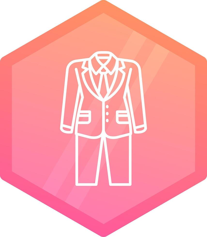 traje degradado polígono icono vector