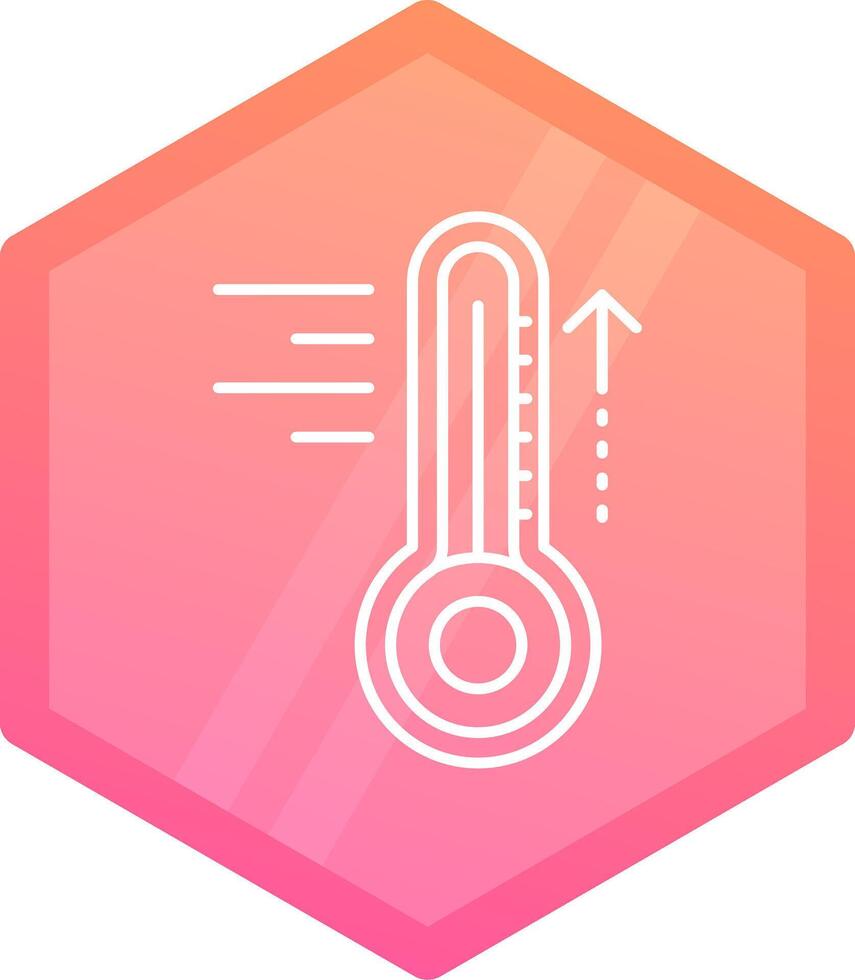 caliente degradado polígono icono vector