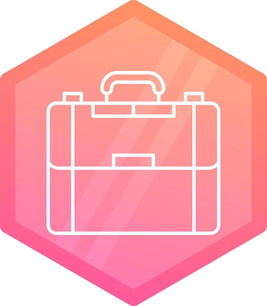 Briefcase Gradient polygon Icon vector
