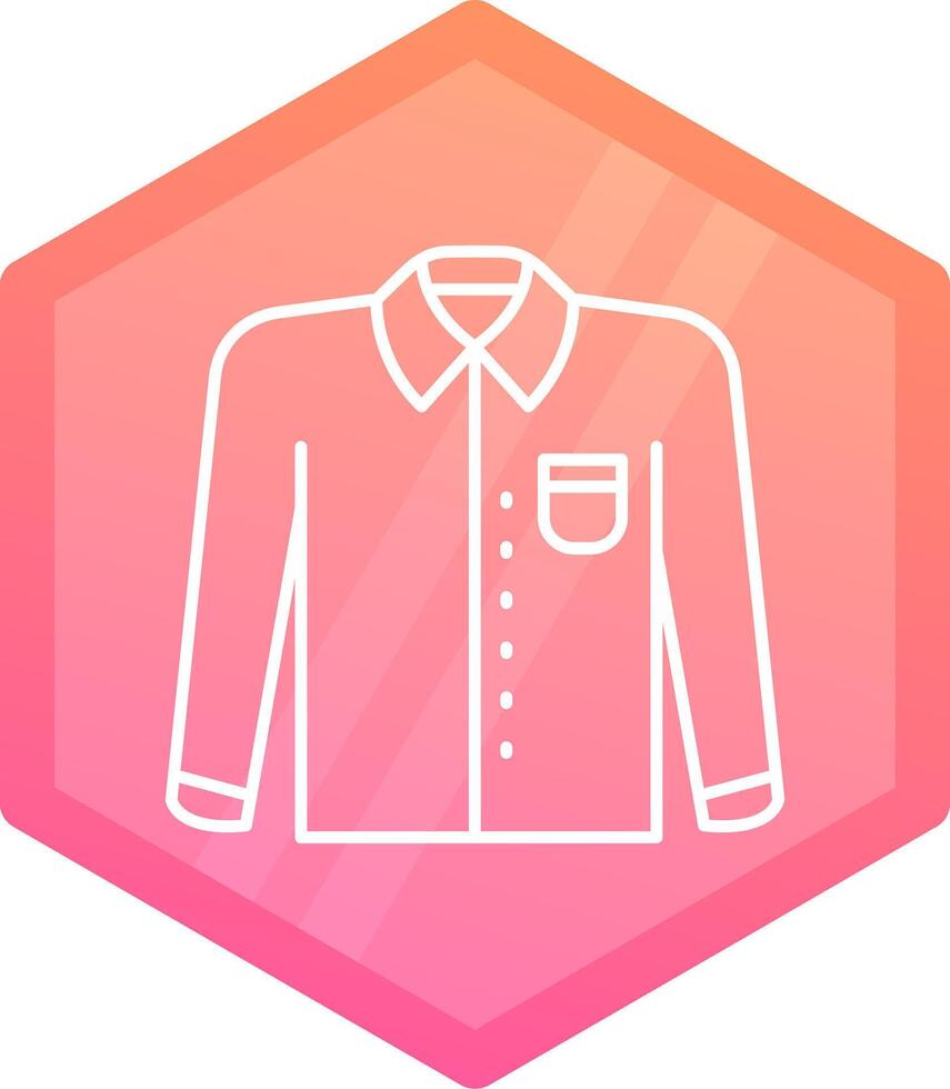 Formal shirt Gradient polygon Icon vector