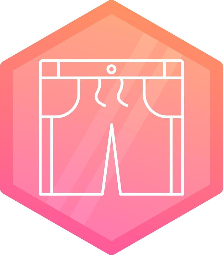 Shorts Gradient polygon Icon vector