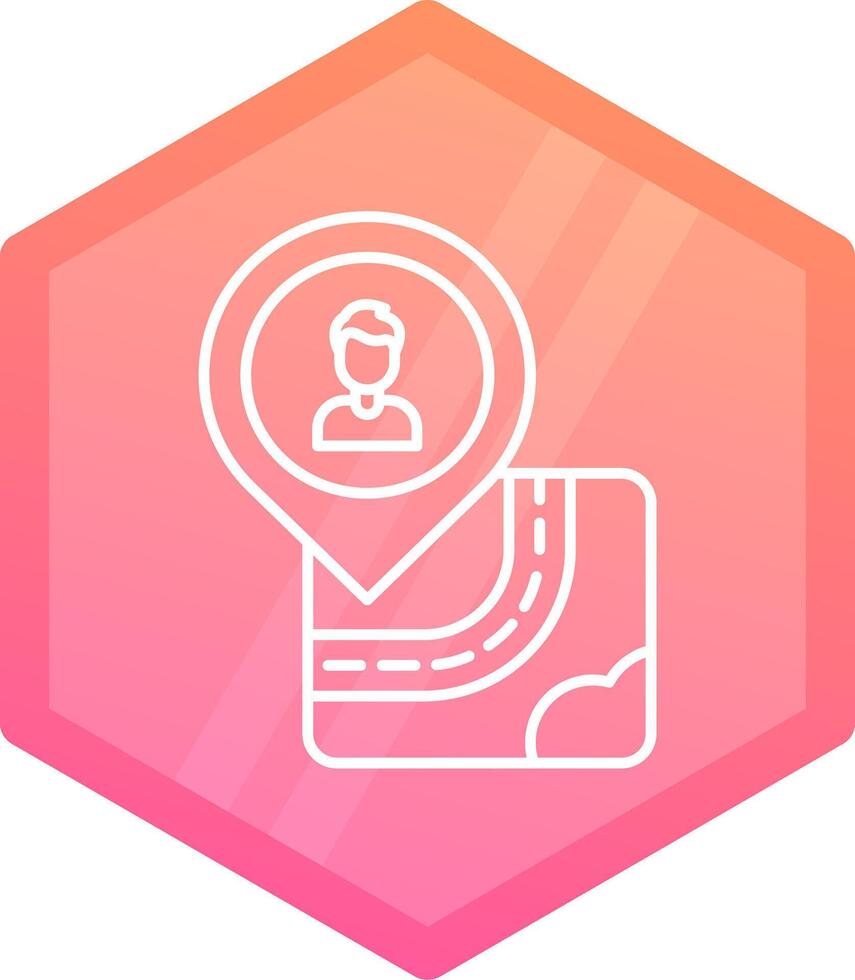 Human Gradient polygon Icon vector