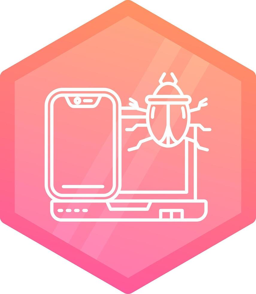 Bug Gradient polygon Icon vector