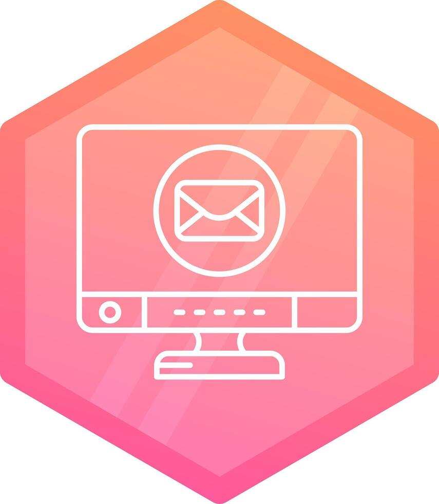 Email Gradient polygon Icon vector