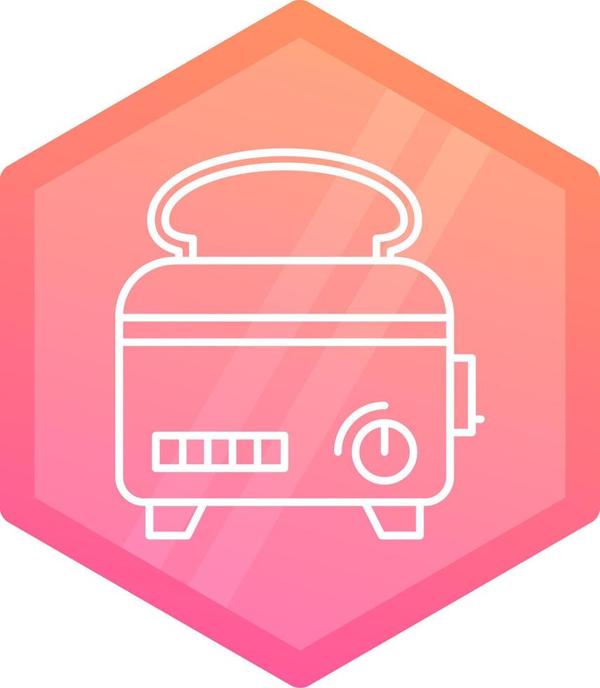 Toaster Gradient polygon Icon vector