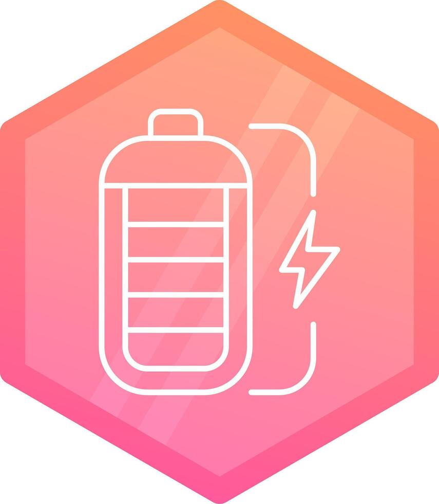 Battery Gradient polygon Icon vector