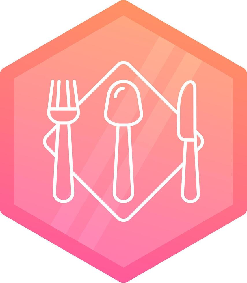 Cutlery Gradient polygon Icon vector