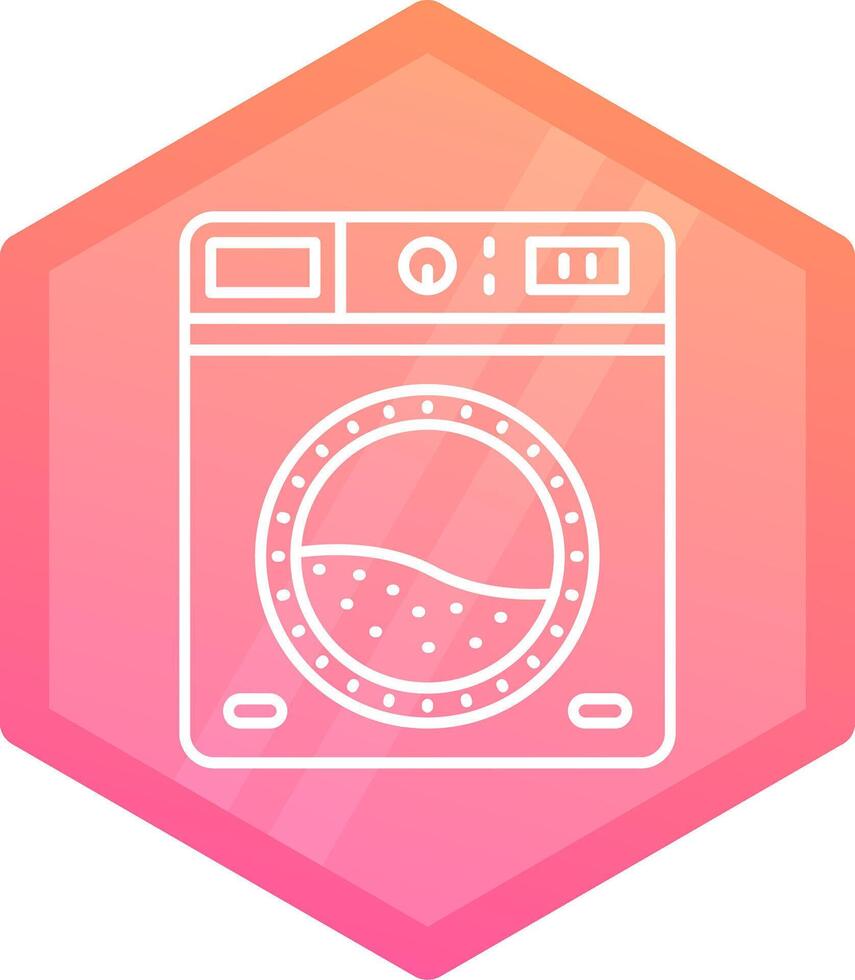 Laundry Gradient polygon Icon vector