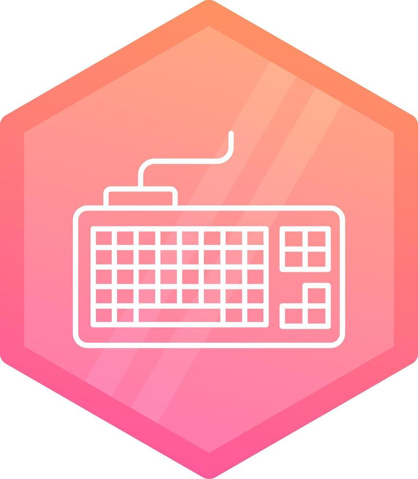 Keyboard Gradient polygon Icon vector