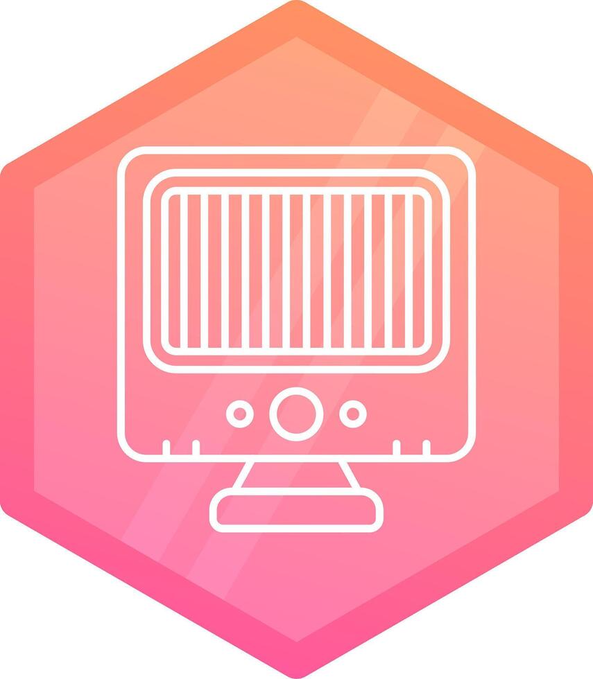 Heater Gradient polygon Icon vector