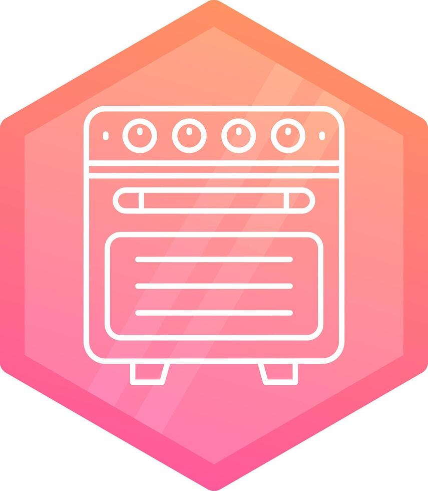 Oven Gradient polygon Icon vector