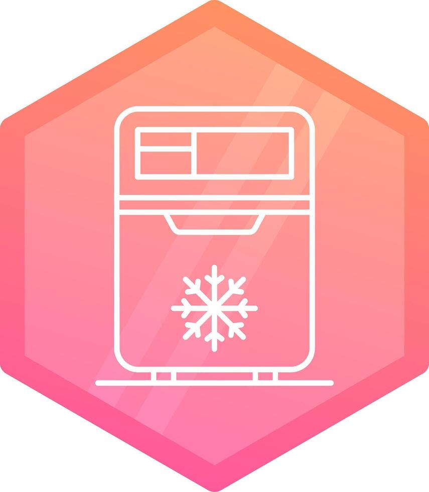 Refrigerator Gradient polygon Icon vector