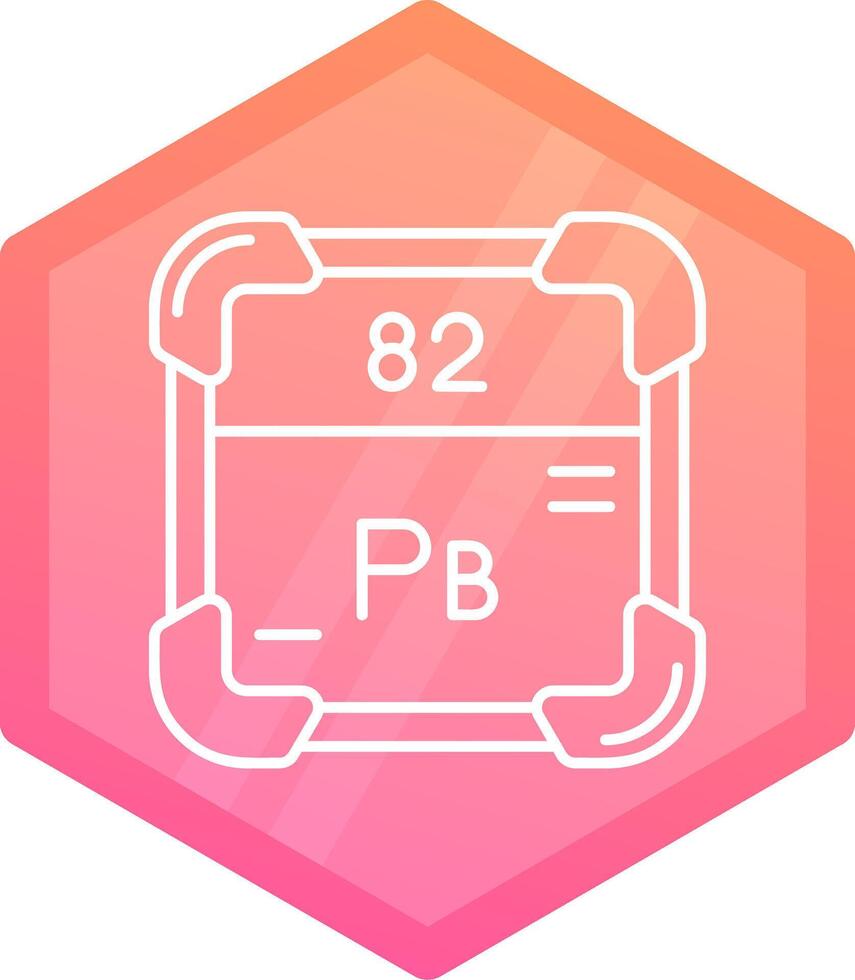 Lead Gradient polygon Icon vector