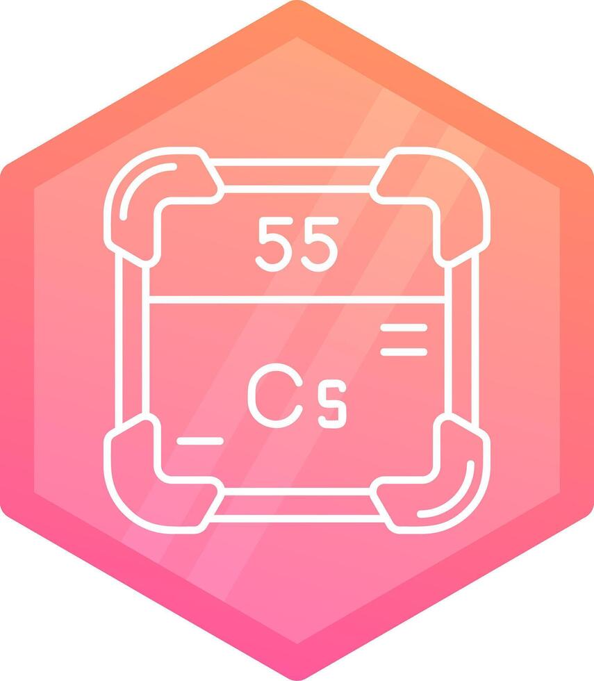 Cesium Gradient polygon Icon vector