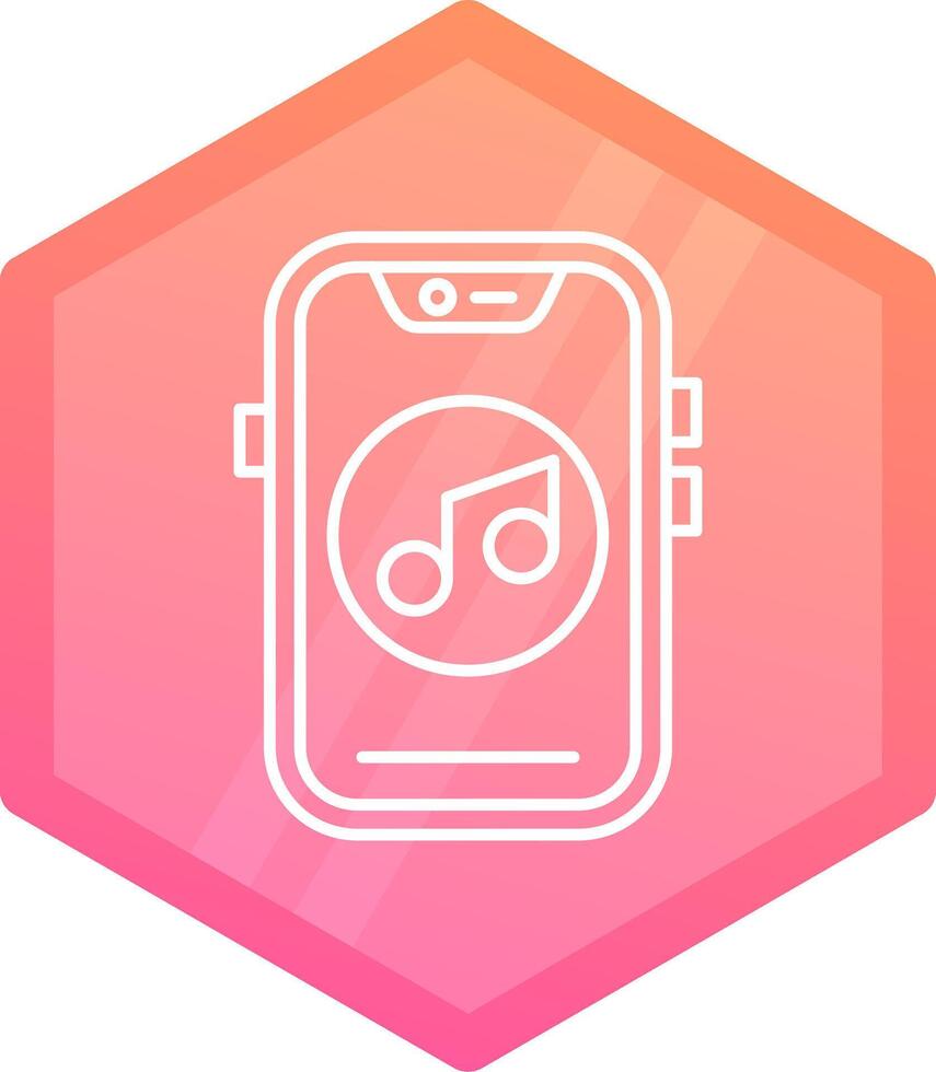 Music Gradient polygon Icon vector