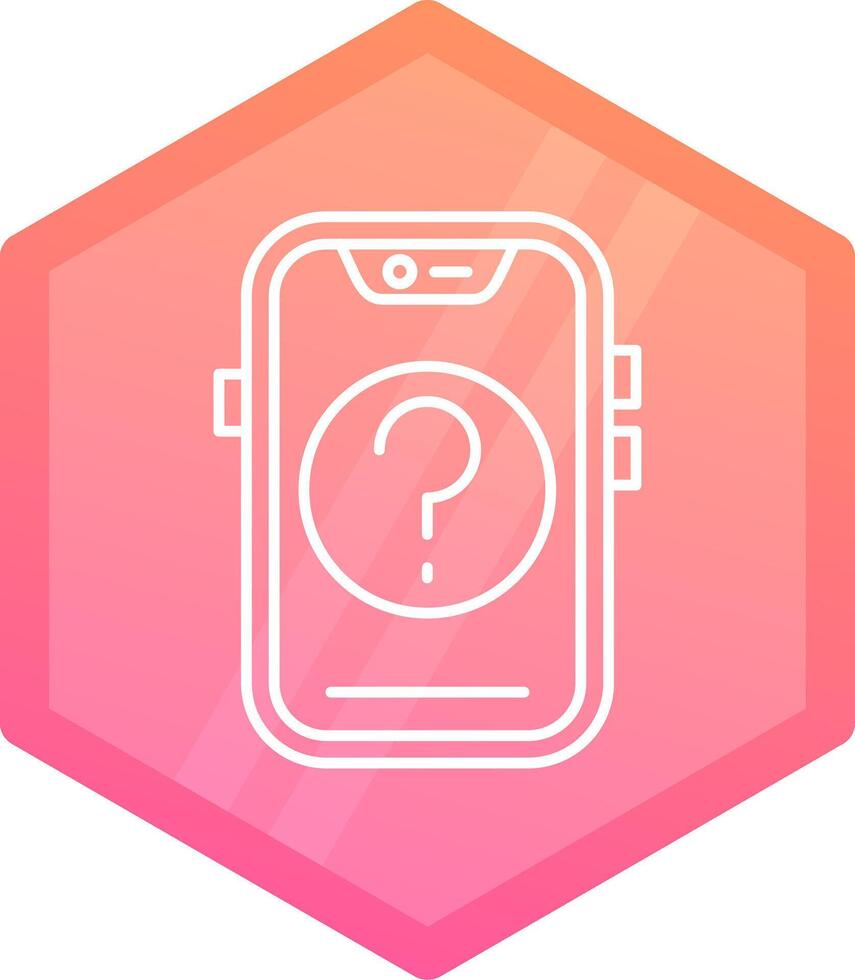 Question Gradient polygon Icon vector