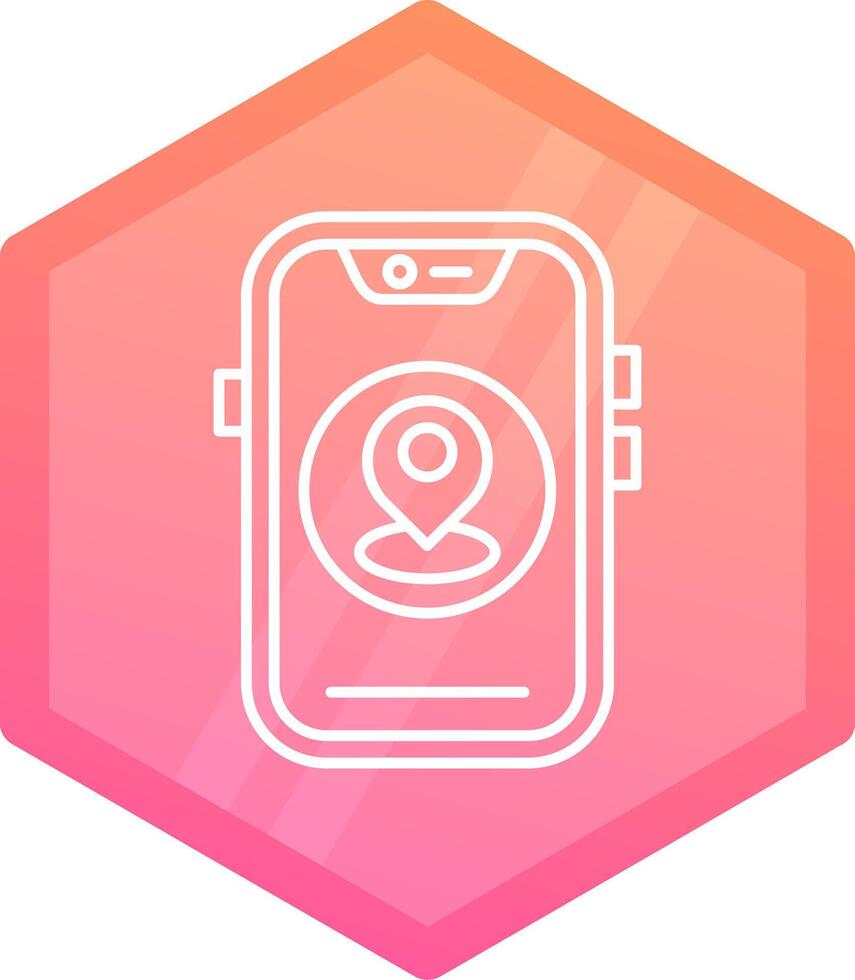 Location Gradient polygon Icon vector