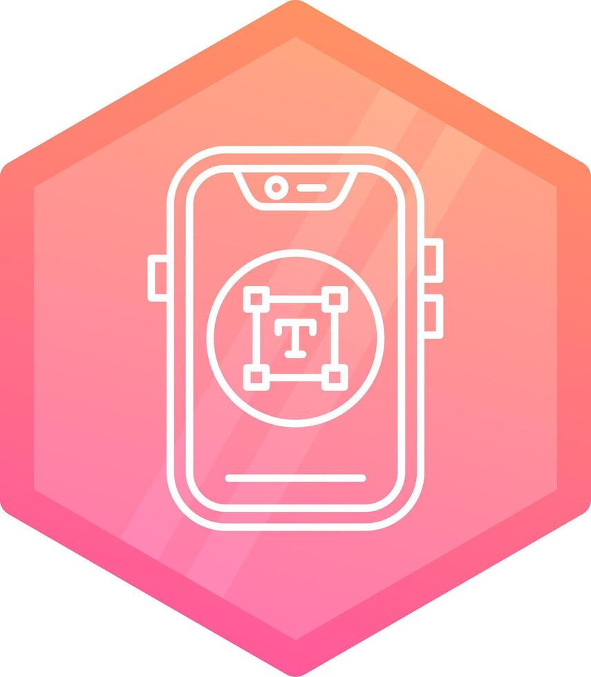 Type Gradient polygon Icon vector