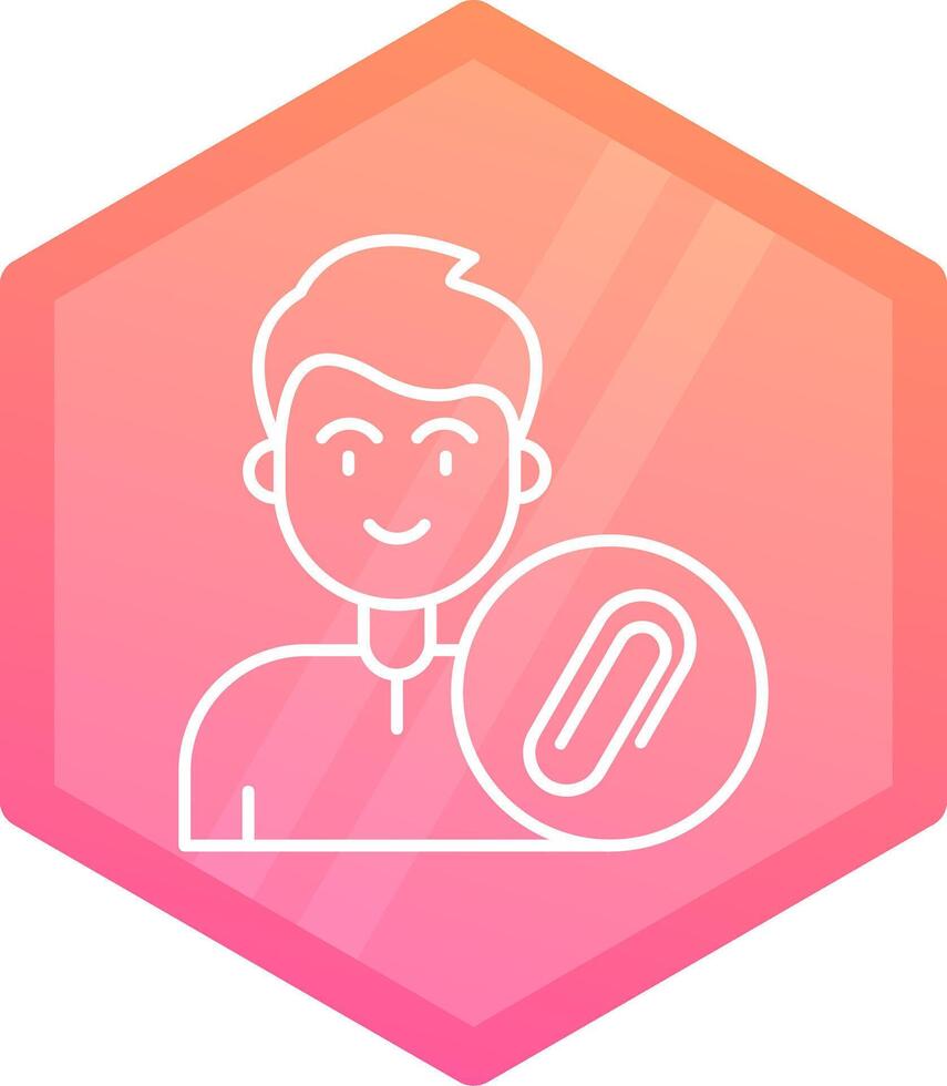 Clip Gradient polygon Icon vector