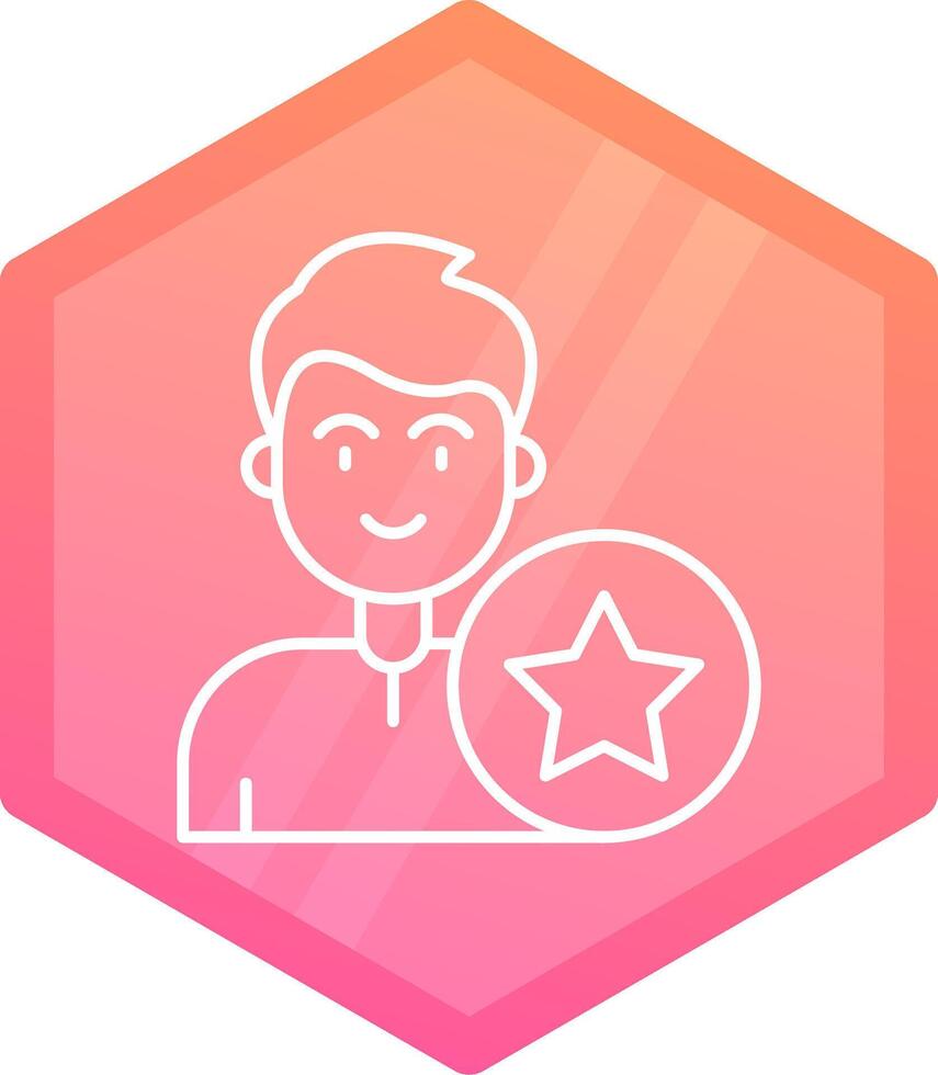 estrella degradado polígono icono vector