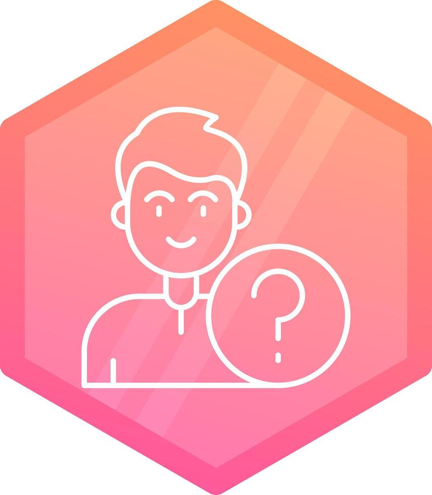 Question Gradient polygon Icon vector